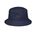 Embroidered Floral 'Love' Bucket Hat — Navy Cotton Sun Hat
