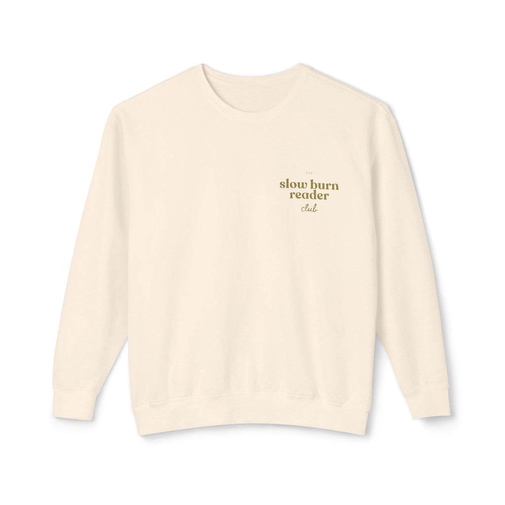 The Slow Burn Reader Club crewneck sweatshirt — ivory