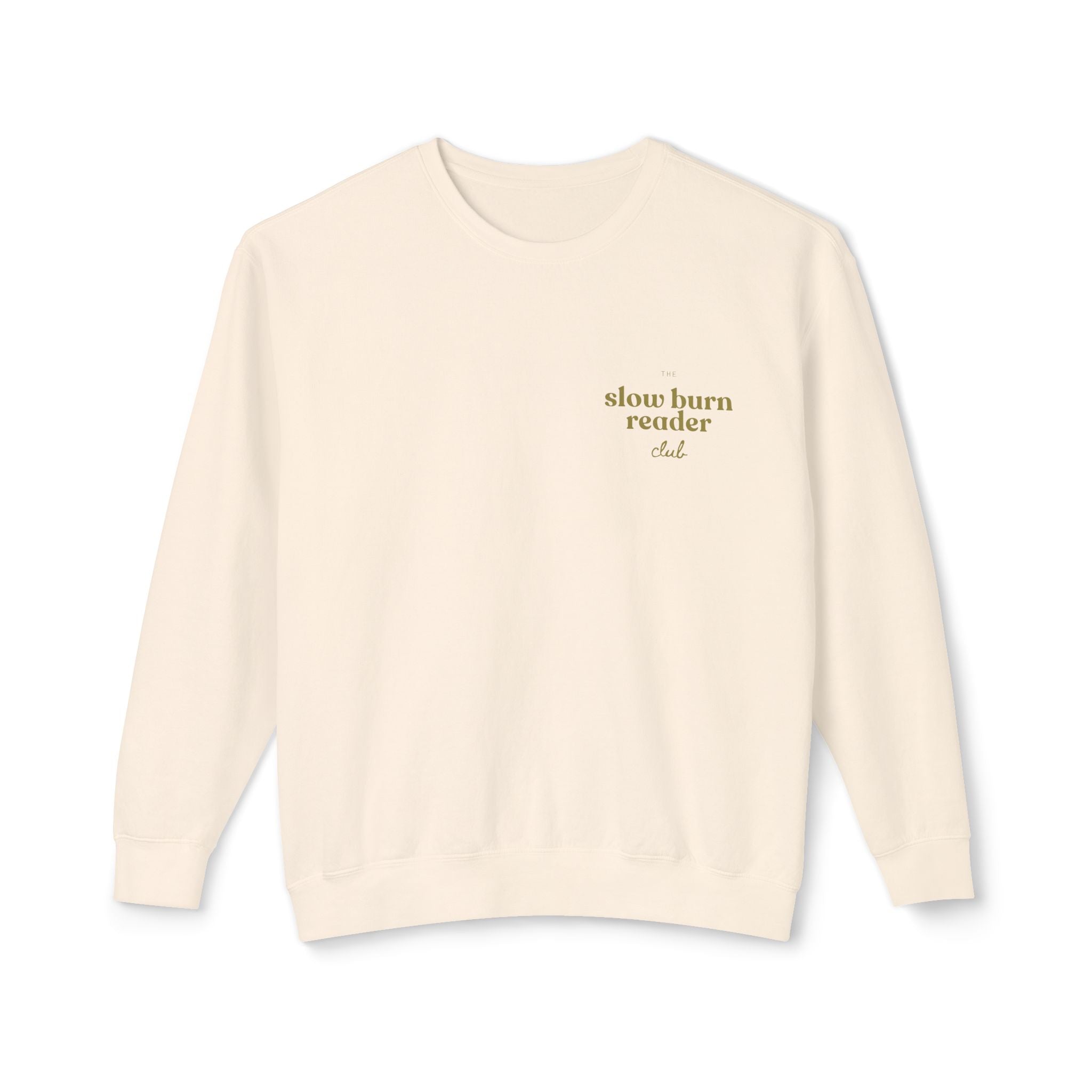The Slow Burn Reader Club crewneck sweatshirt — ivory