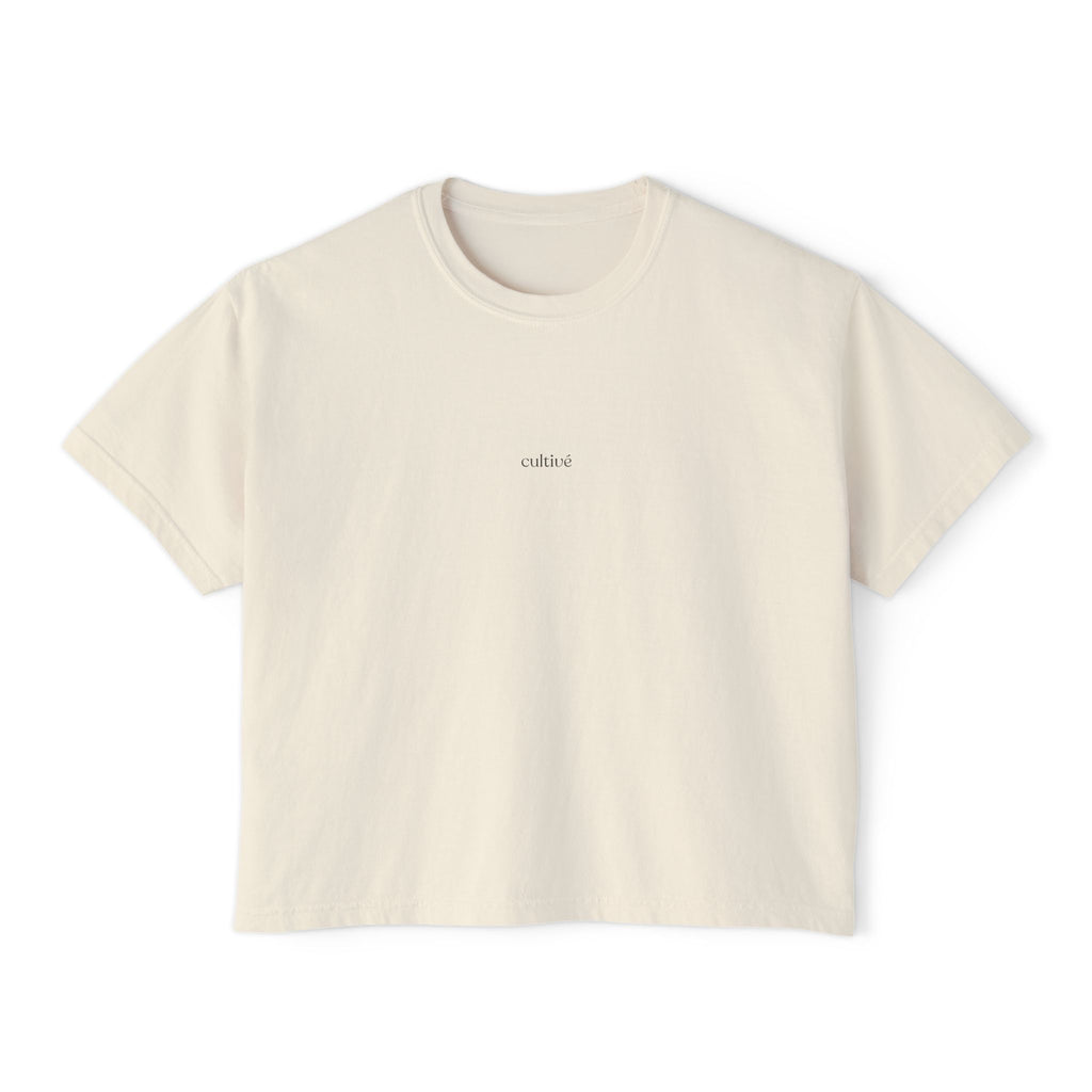 cultivé boxy tee — ivory