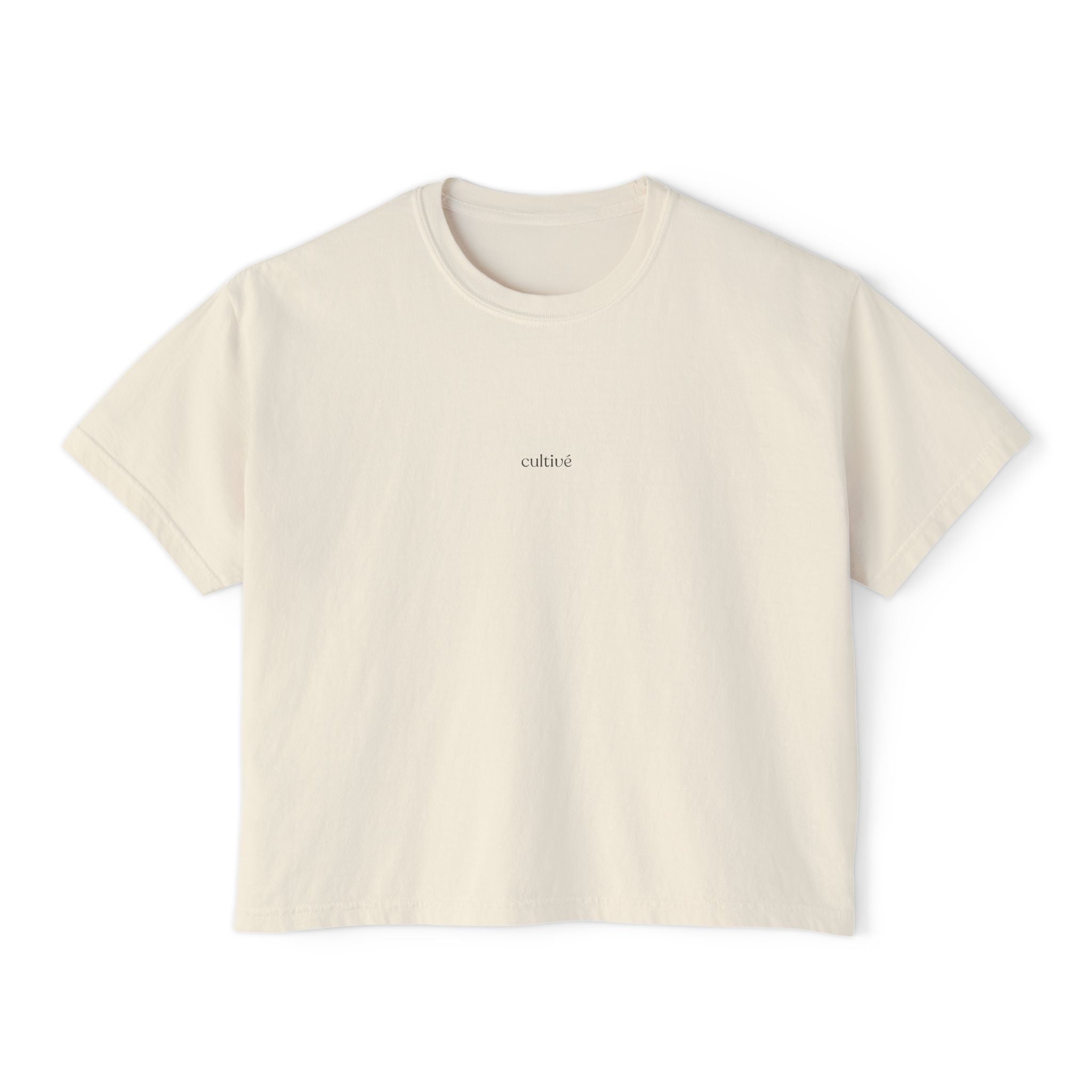 cultivé boxy tee — ivory