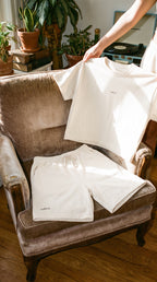 cultivé fleece shorts — ivory