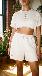 cultivé boxy tee — ivory