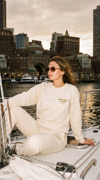 The Slow Burn Reader Club crewneck sweatshirt — ivory