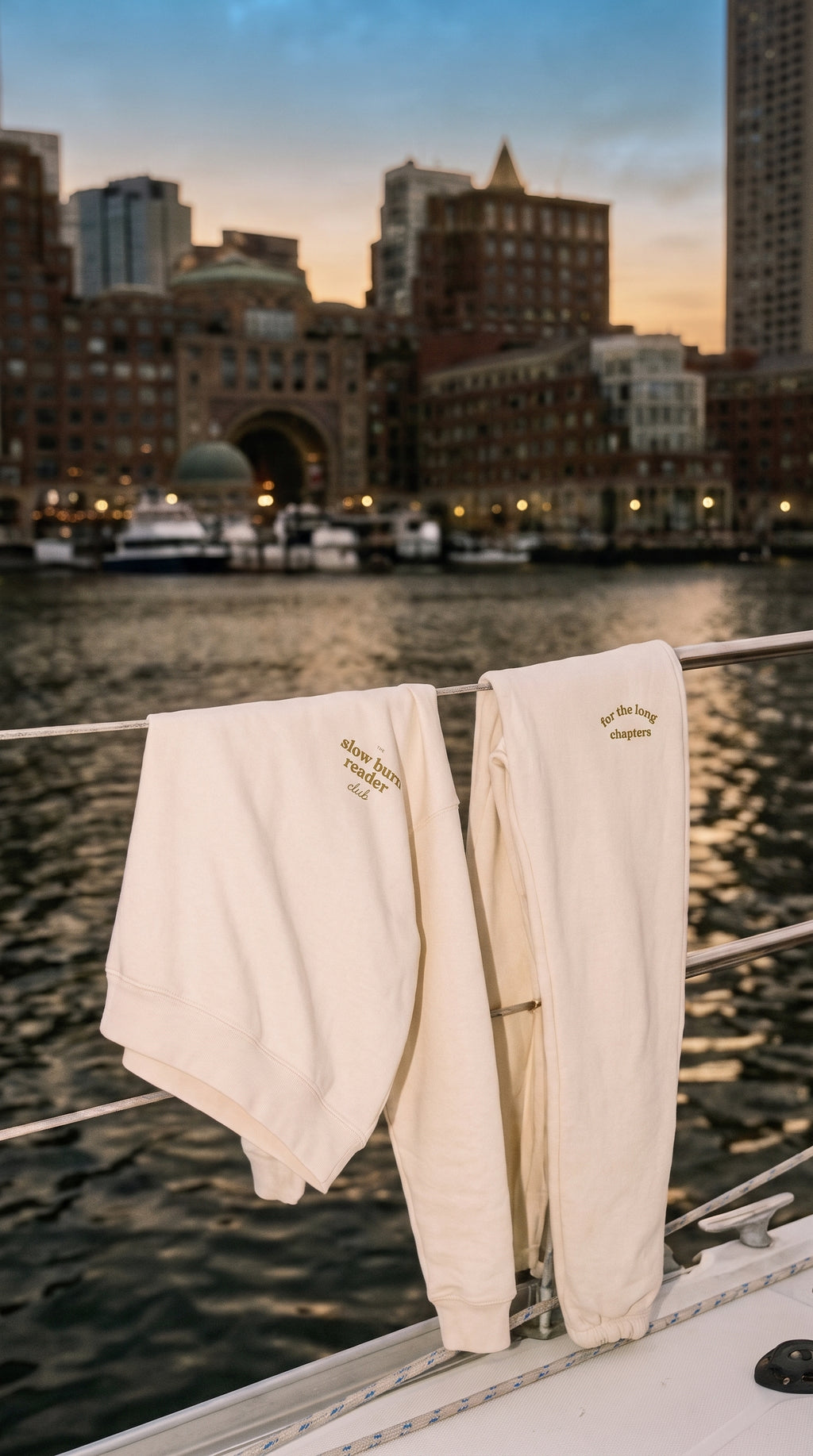 for the long chapters joggers — ivory
