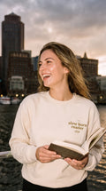The Slow Burn Reader Club crewneck sweatshirt — ivory