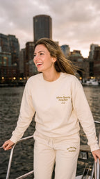 The Slow Burn Reader Club crewneck sweatshirt — ivory