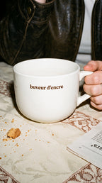 'buveur d'encre' latte mug