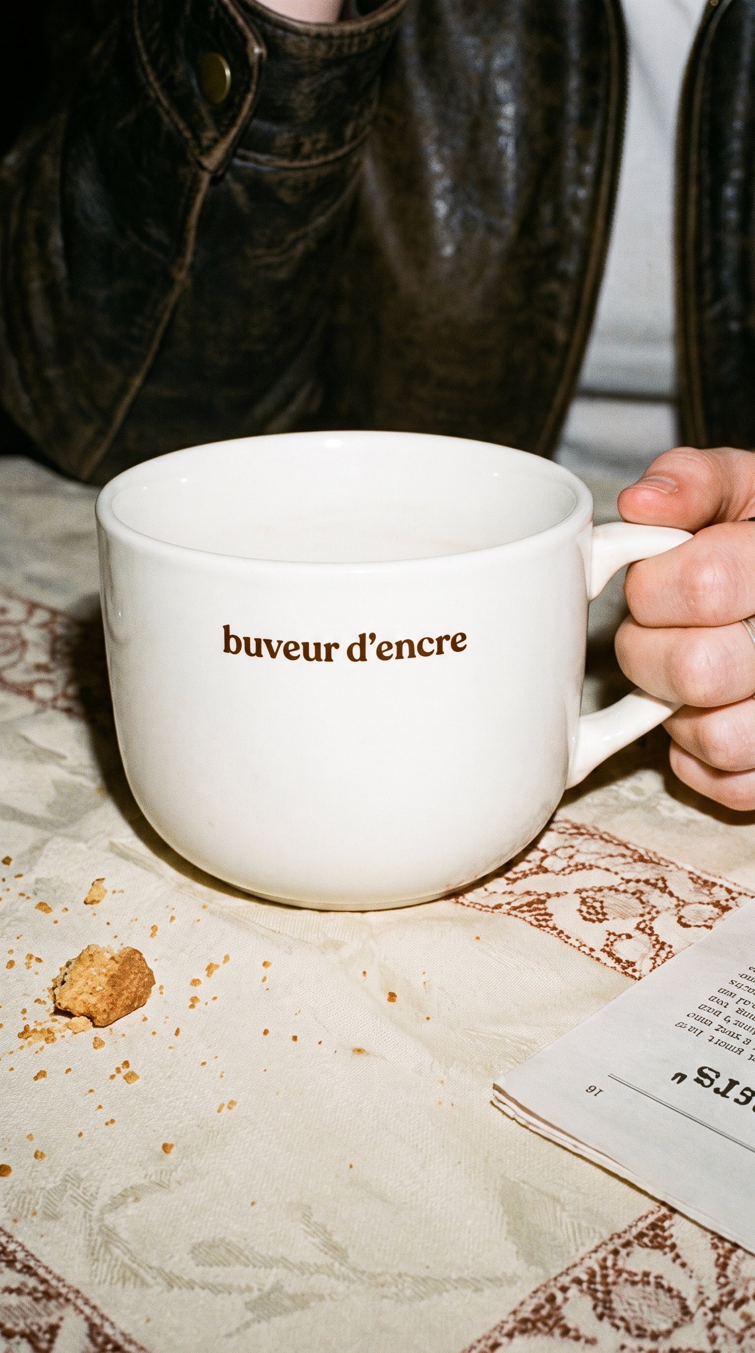 'buveur d'encre' latte mug