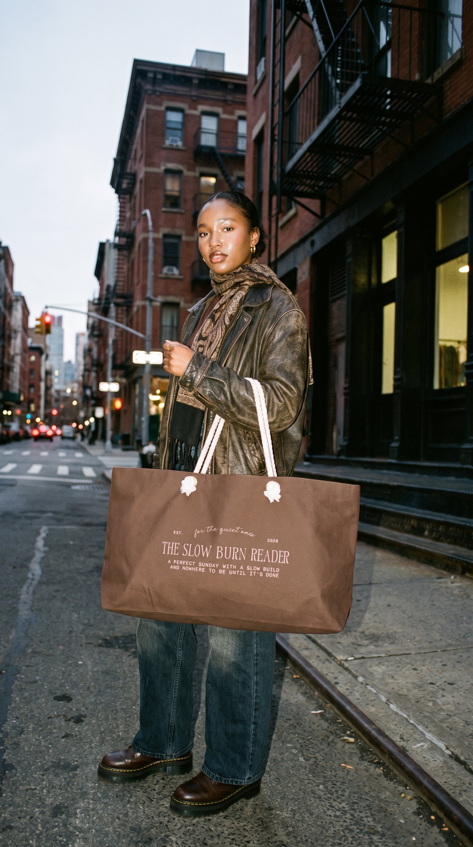 "the slow burn reader" weekender bag
