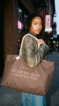 "the slow burn reader" weekender bag