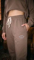 for the long chapters joggers — espresso