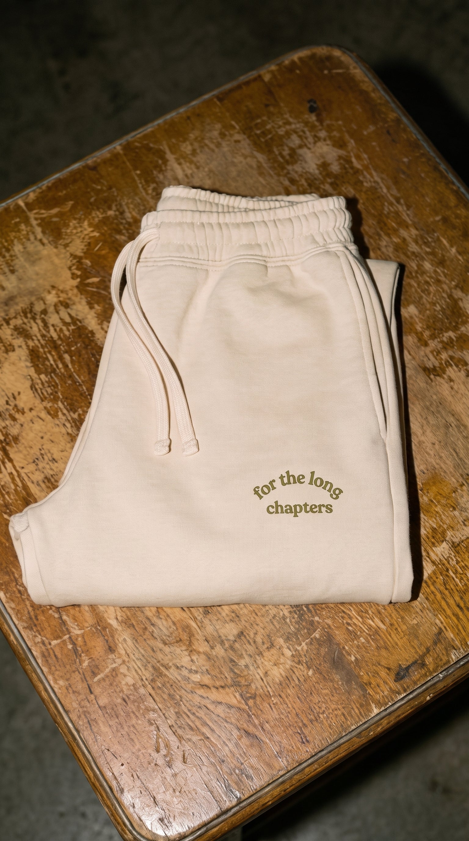 for the long chapters joggers — ivory